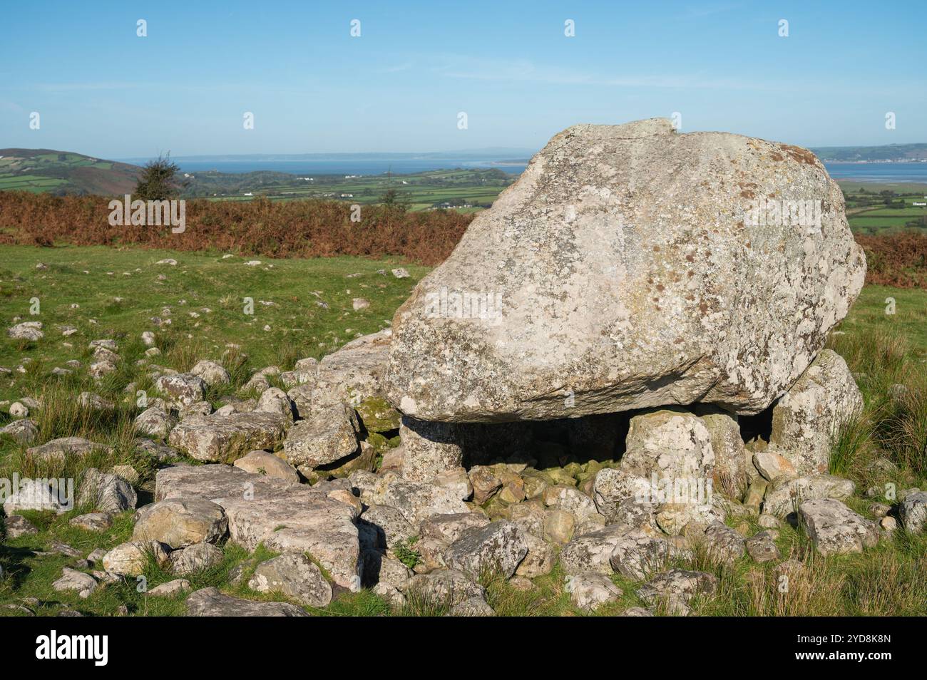 Pierre d'Athur, Maen Ceti, chambre funéraire néolithique, 4,400BC, Gower, West Glamorgan, pays de Galles, Royaume-Uni Banque D'Images