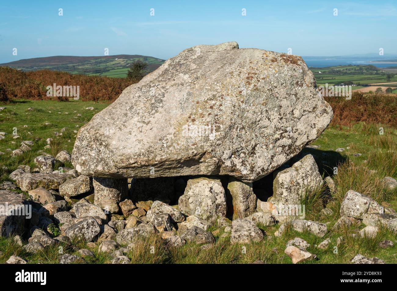 Pierre d'Athur, Maen Ceti, chambre funéraire néolithique, 4,400BC, Gower, West Glamorgan, pays de Galles, Royaume-Uni Banque D'Images