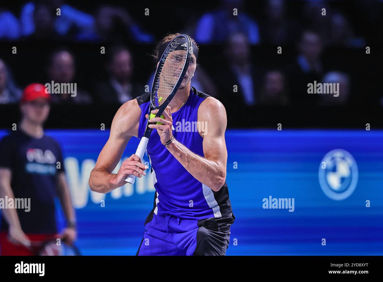 Vienne, Vienne, Autriche. 25 octobre 2024. Alexander Zverev d'Allemagne, servir pendant l'Erste Bank Open - ATP500, tennis masculin (crédit image : © Mathias Schulz/ZUMA Press Wire) USAGE ÉDITORIAL SEULEMENT! Non destiné à UN USAGE commercial ! Banque D'Images