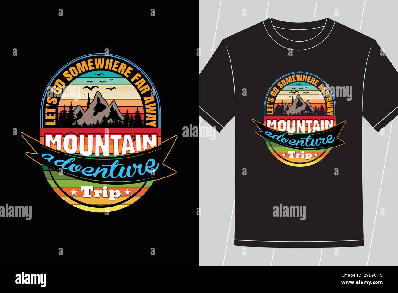 Meilleures conceptions de T-shirt de randonnée en montagne et d'aventure pour le camping en plein air et les amoureux de la nature Illustration de Vecteur