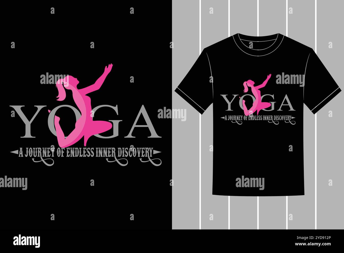 Yoga T-shirt Design Vector Graphic et Yoga Practice illustration motivationnelle Illustration de Vecteur