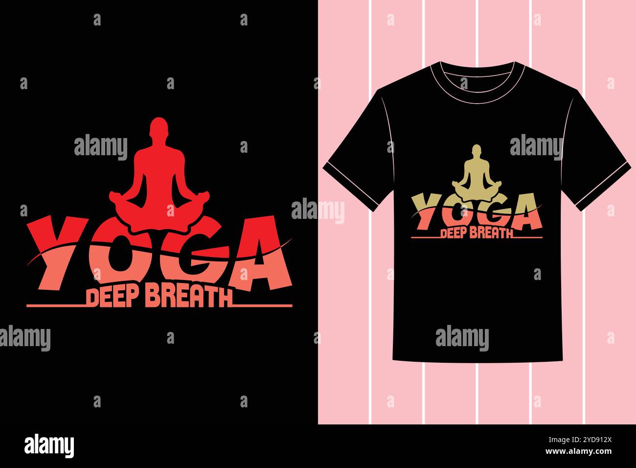 Yoga T-shirt Design Vector Graphic et Yoga Practice illustration motivationnelle Illustration de Vecteur