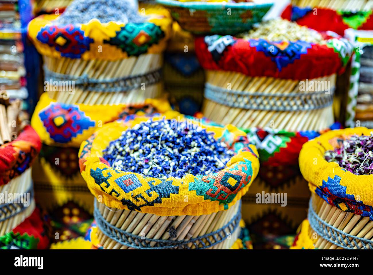 Variété d'épices et d'herbes sur Souq Muttrah Banque D'Images