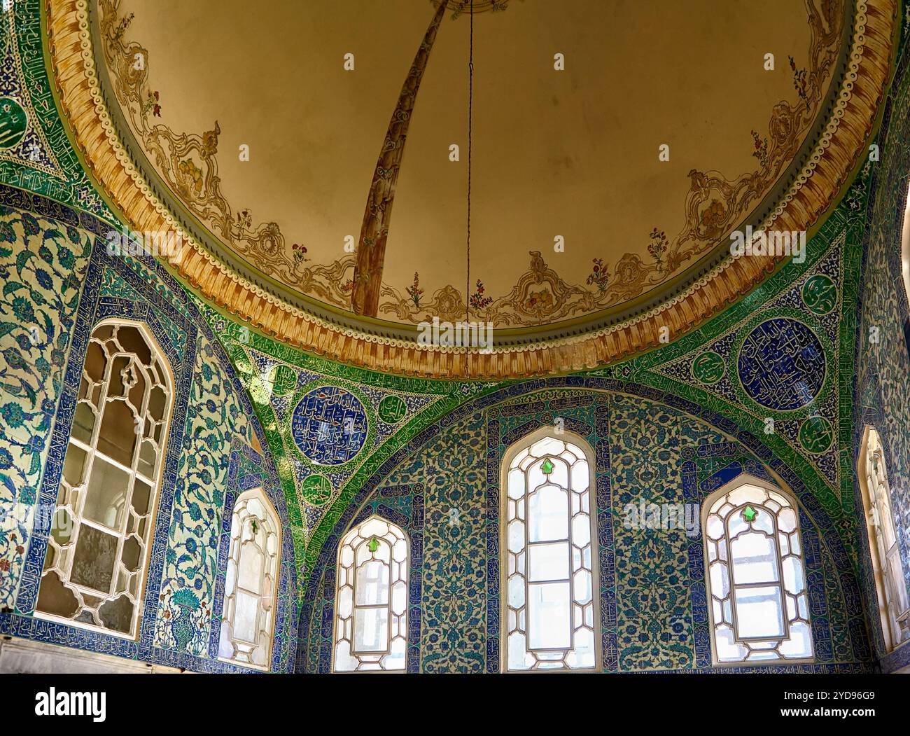 La décoration intérieure du palais de Topkapi, Istanbul, Turquie Banque D'Images