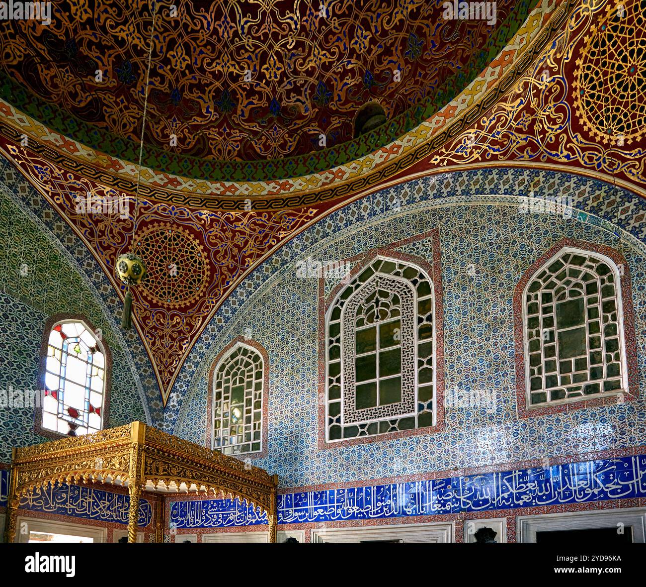 La décoration intérieure du palais de Topkapi, Istanbul, Turquie Banque D'Images