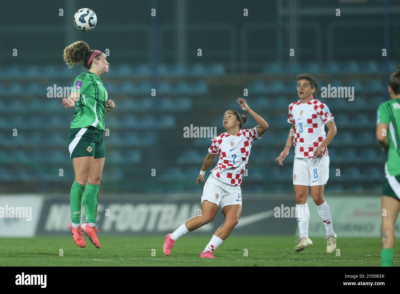 Varazdin, Croatie. 25 octobre 2024. Premier match de qualifications supplémentaires pour le Championnat d'Europe de football féminin, entre la Croatie et l'Irlande du Nord, au stade Andjelko Herjavec, à Varazdin, Croatie, le 25 octobre 2024. Photo : Luka Batelic/PIXSELL crédit : Pixsell/Alamy Live News Banque D'Images