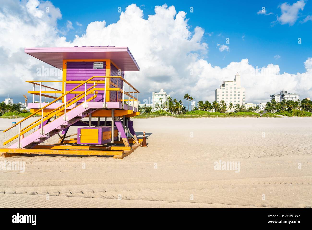 Poste de sauveteur sur Miami Beach, floride États-Unis Banque D'Images