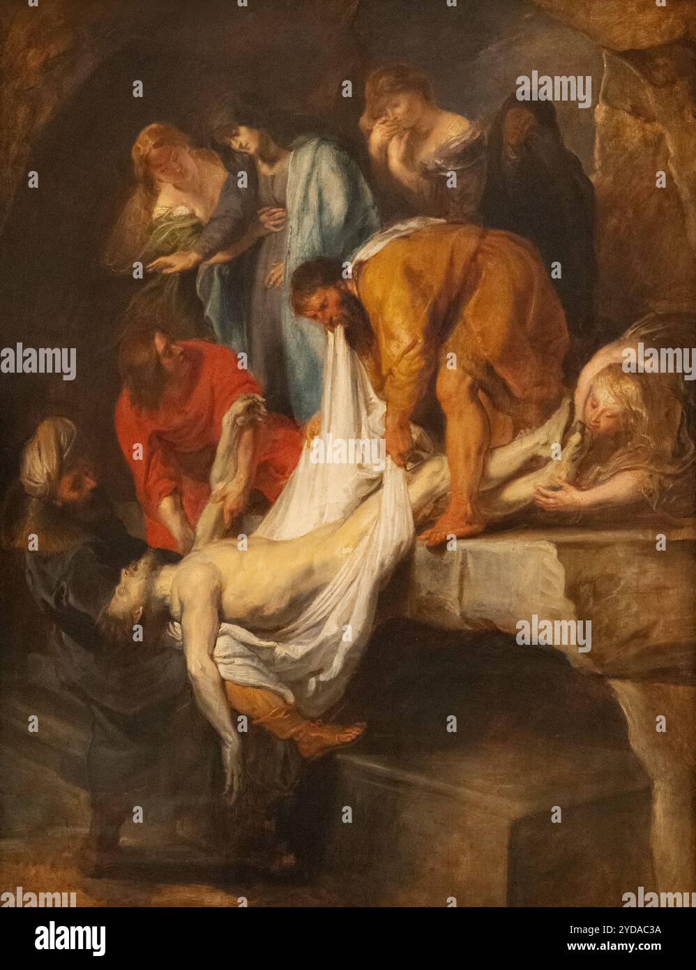 Sir Peter Paul Rubens peinture, Rubens la mise au rebut du Christ, 1615-1616, huile sur bois, peinture à l'huile religieuse, peintre baroque flamand du XVIIe siècle. Banque D'Images