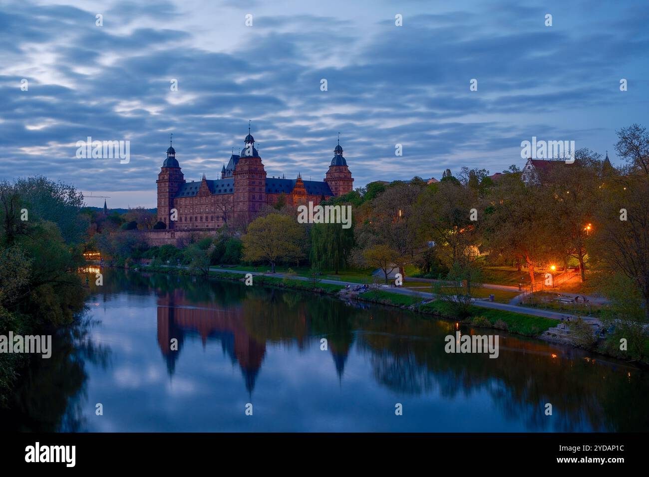 Vue panoramique sur le château de Johannisburg à Aschaffenburg Banque D'Images