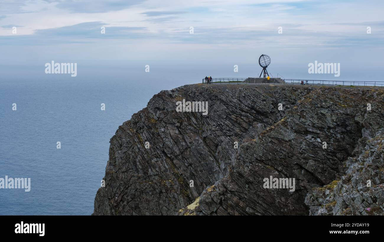 La sculpture North Cape Globe en Norvège Banque D'Images