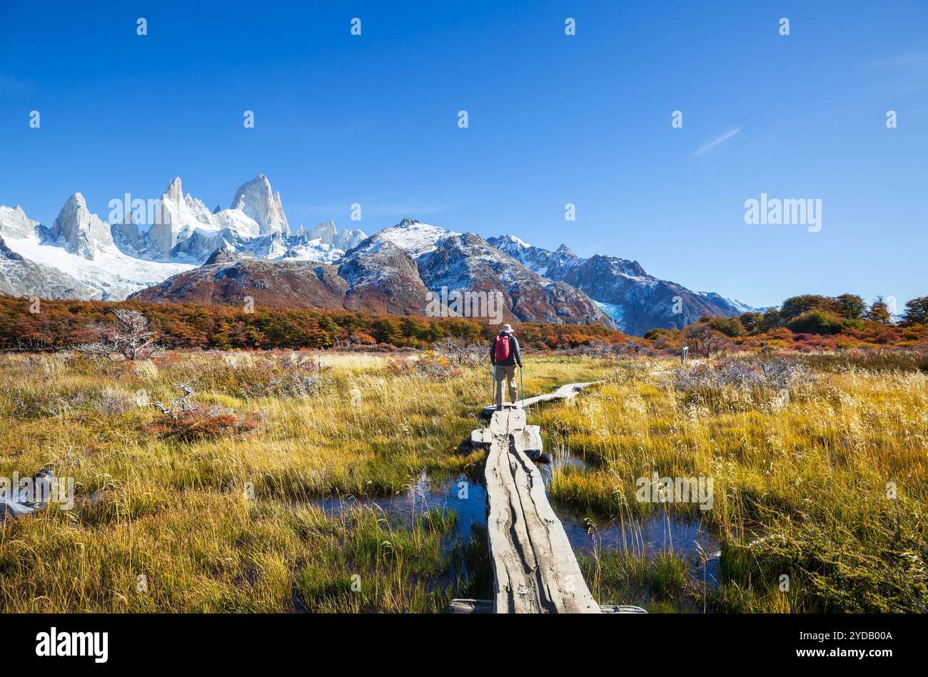 Randonnée pédestre en automne Banque D'Images