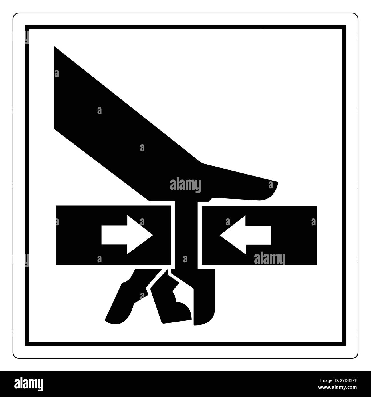 Avertissement de risque de coupure dans la zone de travail Illustration de Vecteur