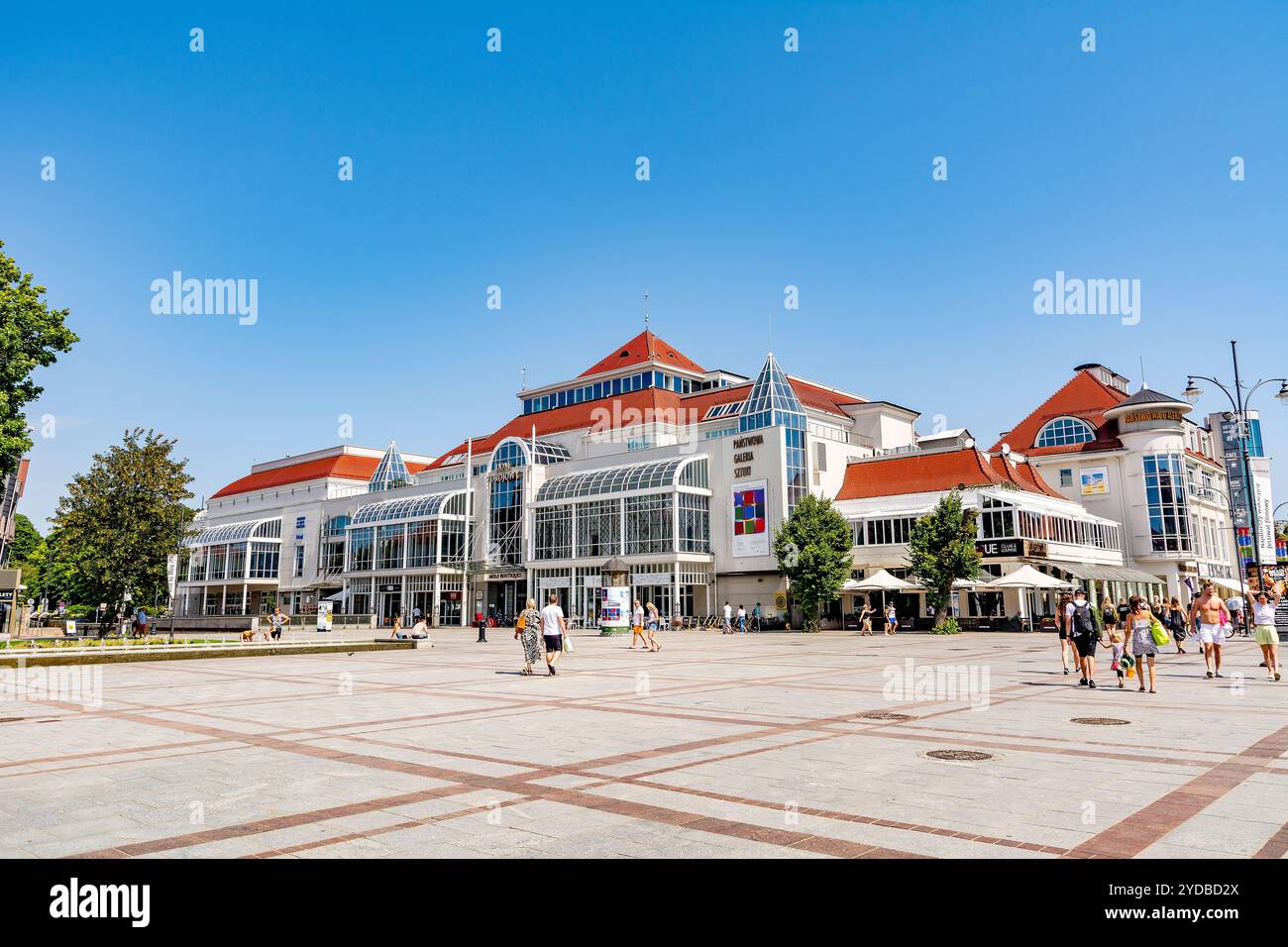 Touristes sur la rue Heroes Monte Cassino à Sopot (Pologne) Banque D'Images