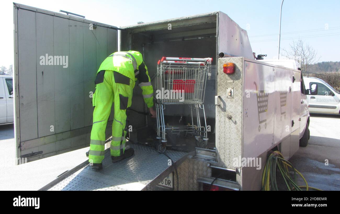 Nettoyage et hygiène à la direction de la propriété Banque D'Images