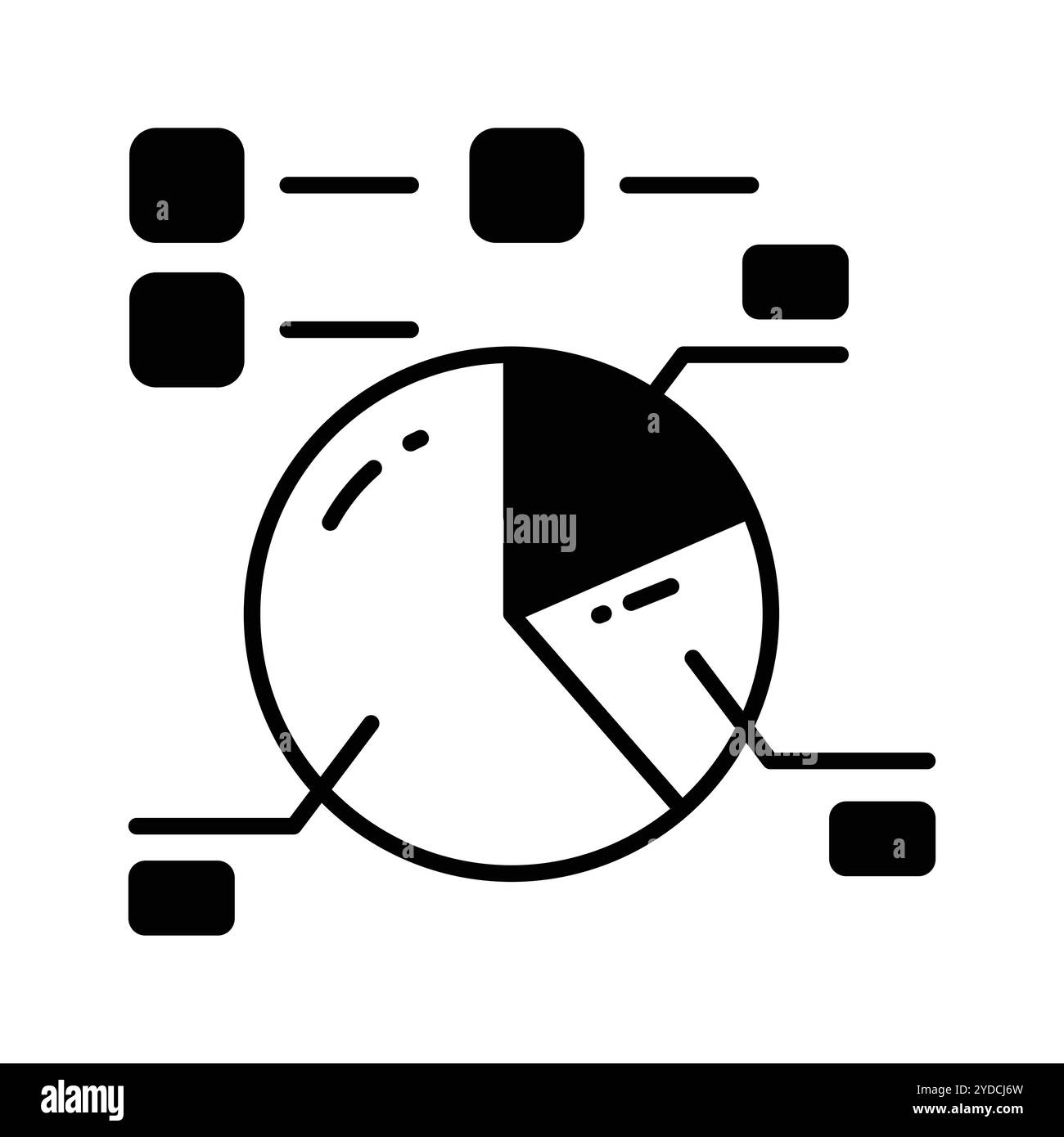 Saisissez cette icône soigneusement conçue de Pie Graph, vecteur d'analyse commerciale Illustration de Vecteur