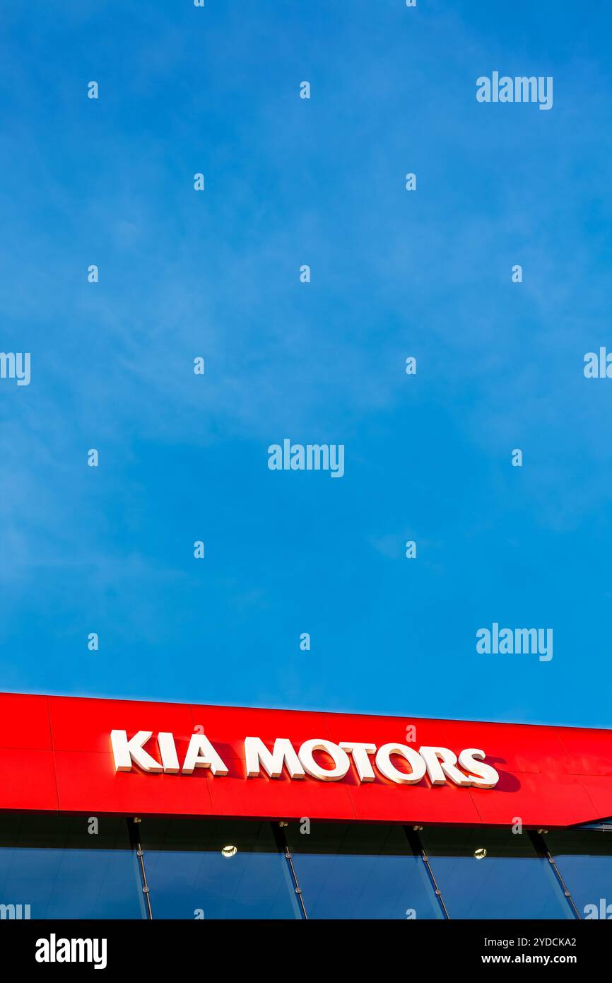 Logo de la marque Kia Motors Corporation Banque D'Images