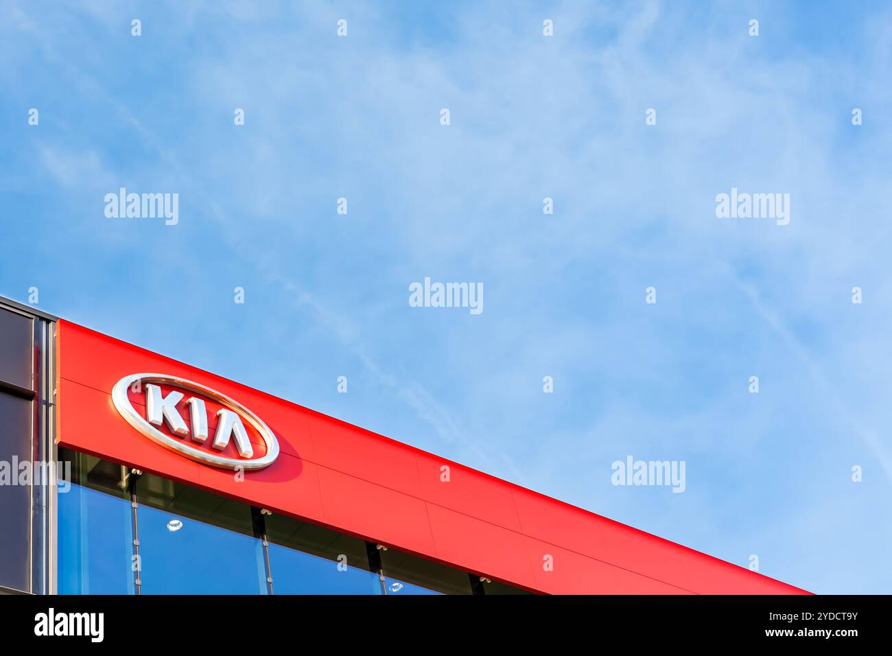 Logo de la marque Kia Motors Corporation Banque D'Images