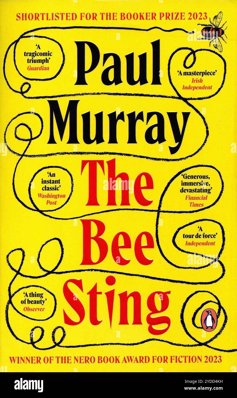 Couverture de livre. 'The Bee Sting' de Paul Murray. Banque D'Images