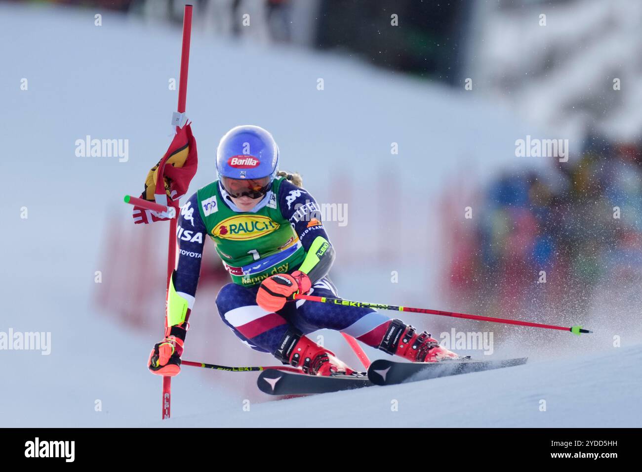 Oslo 20241026. Mikaela Shiffrin des États-Unis lors de la Coupe du monde de slalom géant féminin à Sölden. Photo : Cornelius Poppe / NTB Banque D'Images