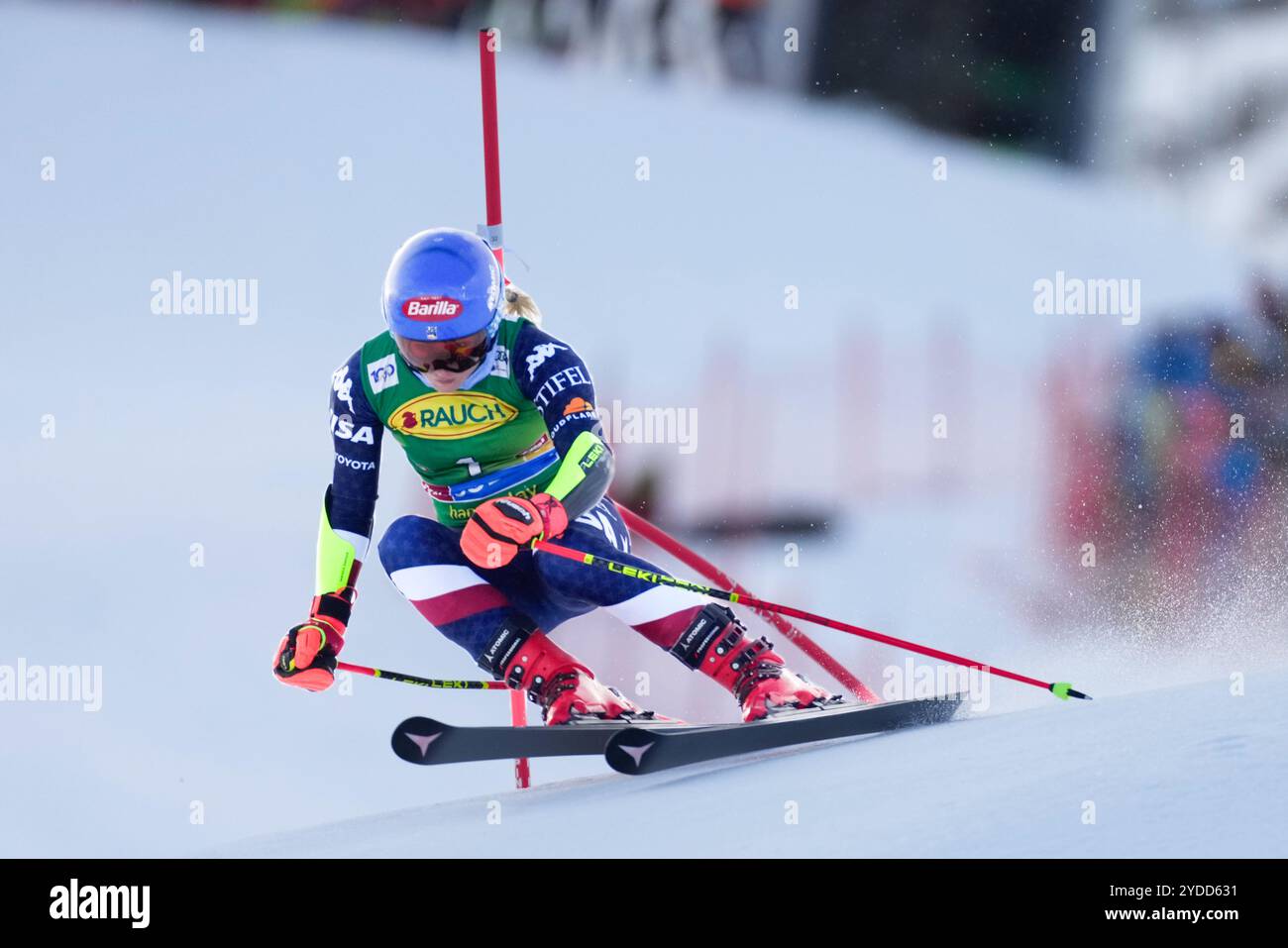 Oslo 20241026. Mikaela Shiffrin des États-Unis lors de la Coupe du monde de slalom géant féminin à Sölden. Photo : Cornelius Poppe / NTB Banque D'Images