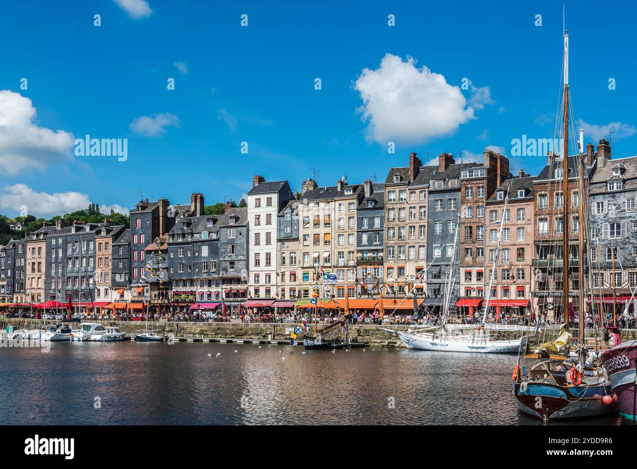 Le port de Honfleur en Normandie, France Banque D'Images
