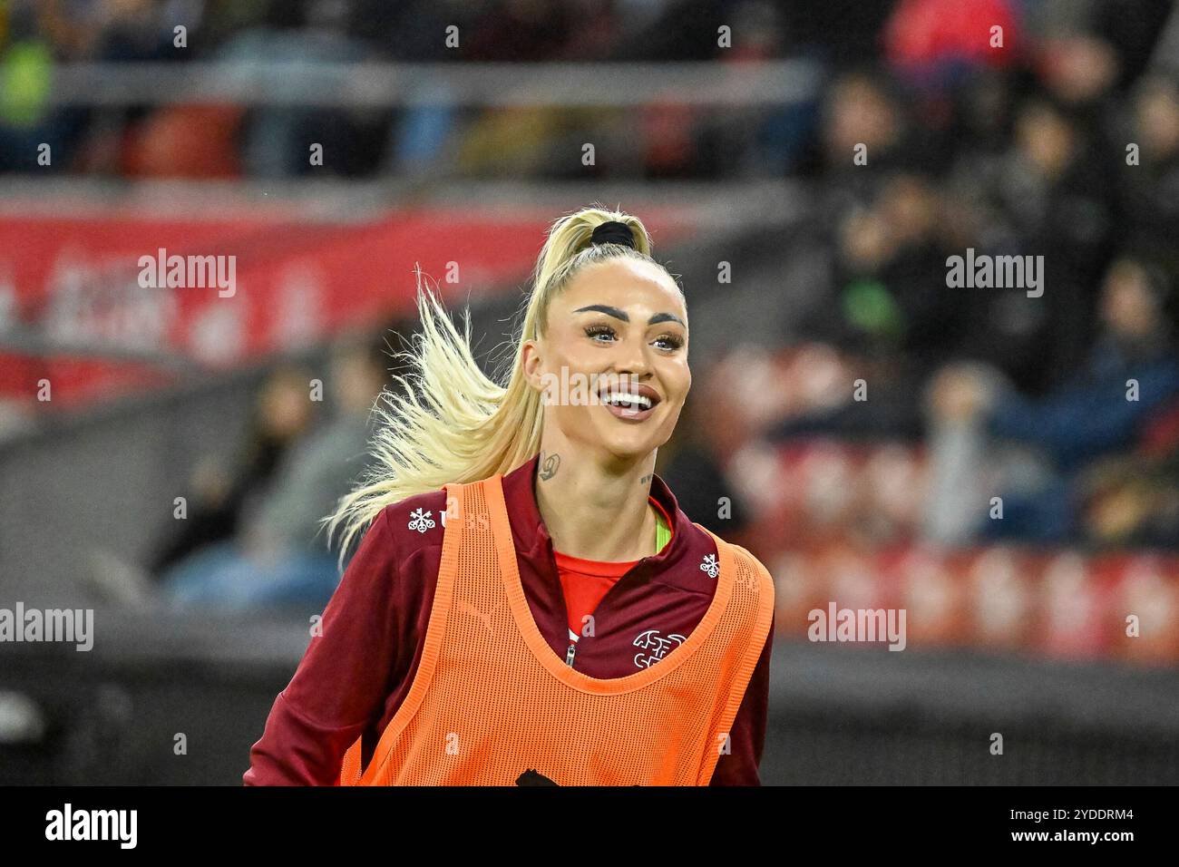 Alisha Lehmann (Schweiz, #23) beim Warm-Up sui, Schweiz - australien, Frauen-Fussball, Testspiel, saison 2024/2025, 25.10.2024 Foto : Eibner-Pressefoto/Thomas Hess crédit : dpa Picture alliance/Alamy Live News Banque D'Images