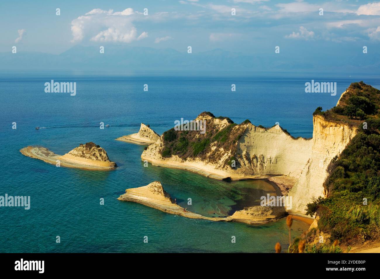 Vue sur l'île de Kerkira Banque D'Images
