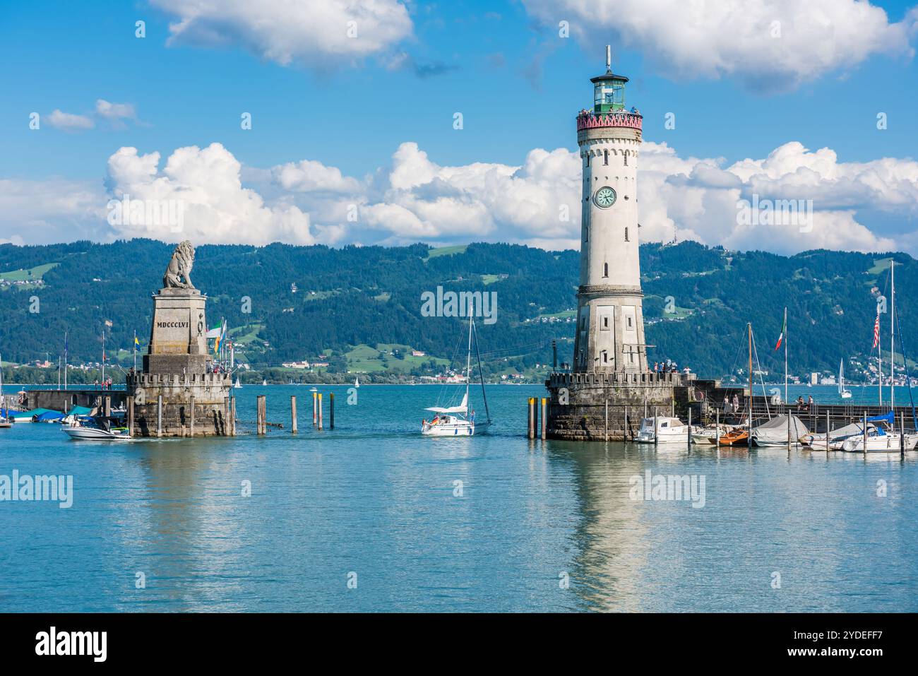 Phare de Lindau au lac Constance, Bodensee Banque D'Images