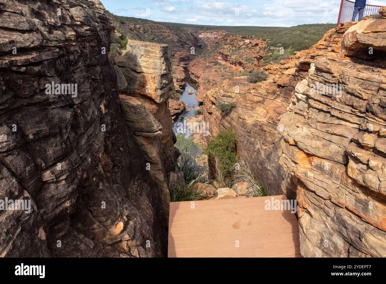 Parc national de Kalbarri, Australie occidentale. Gorges, rivière, fenêtre nature, Skywalk Banque D'Images