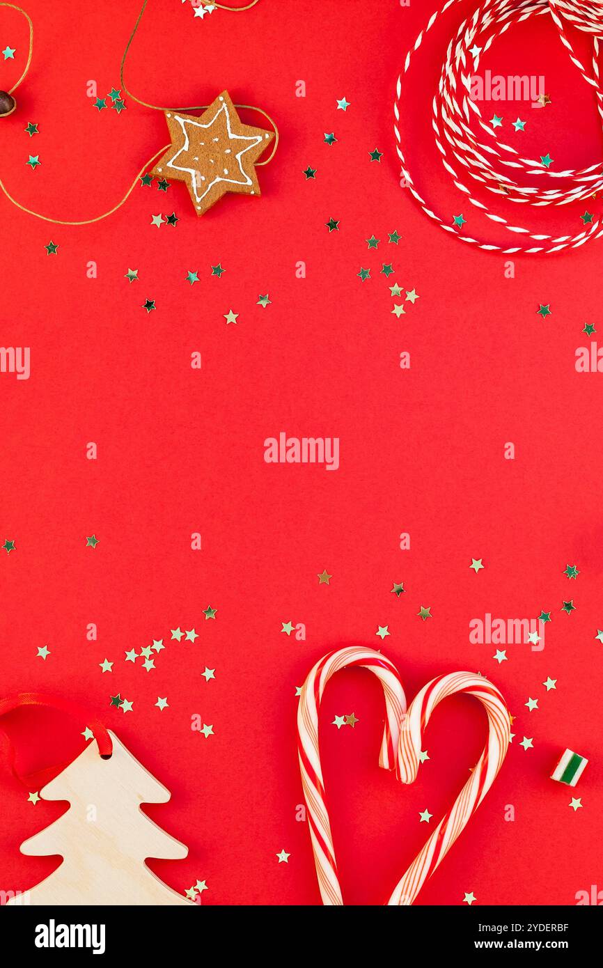 Nouvel an Noël décoration plat de vacances de Noël Banque D'Images