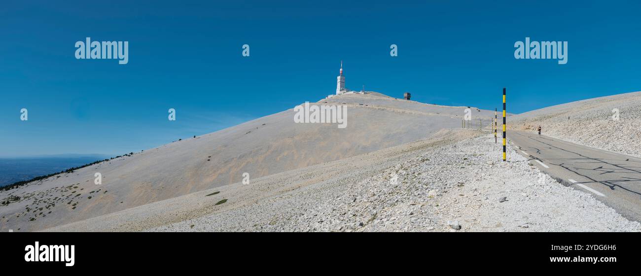 Vue panoramique sur le sommet du Mont Ventoux, Provence, France. Banque D'Images