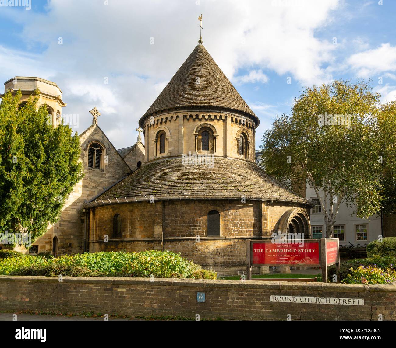 L'église du Saint-Sépulcre, connue sous le nom d'église ronde, Cambridge, Cambridgeshire, Angleterre, Royaume-Uni Banque D'Images