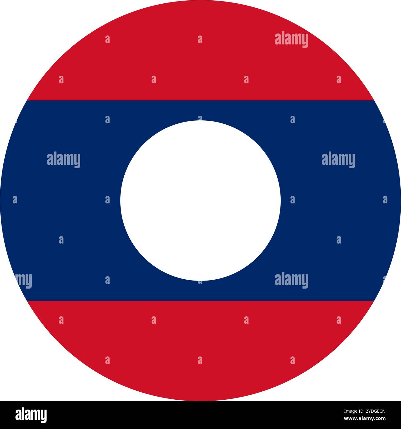 Drapeau de cercle du Laos, drapeau de cercle du Laos, images vectorielles Illustration de Vecteur