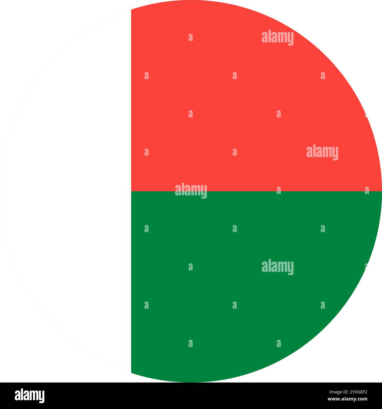 Drapeau de cercle de Madagascar, drapeau de cercle de Madagascar, images vectorielles Illustration de Vecteur