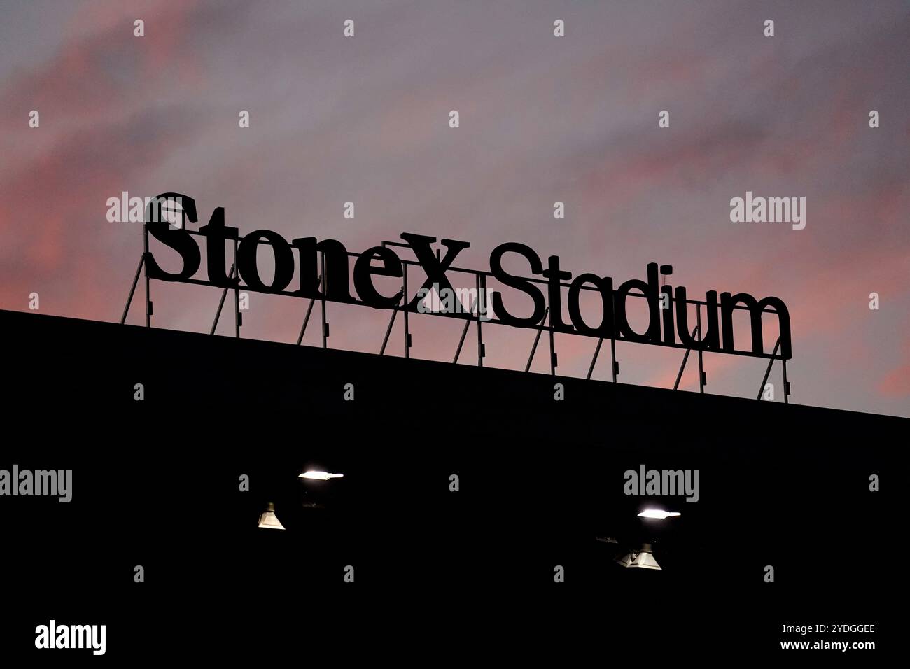 Une vue générale de la marque StoneX lors du match Gallagher Premiership au StoneX Stadium de Londres. Date de la photo : samedi 26 octobre 2024. Banque D'Images