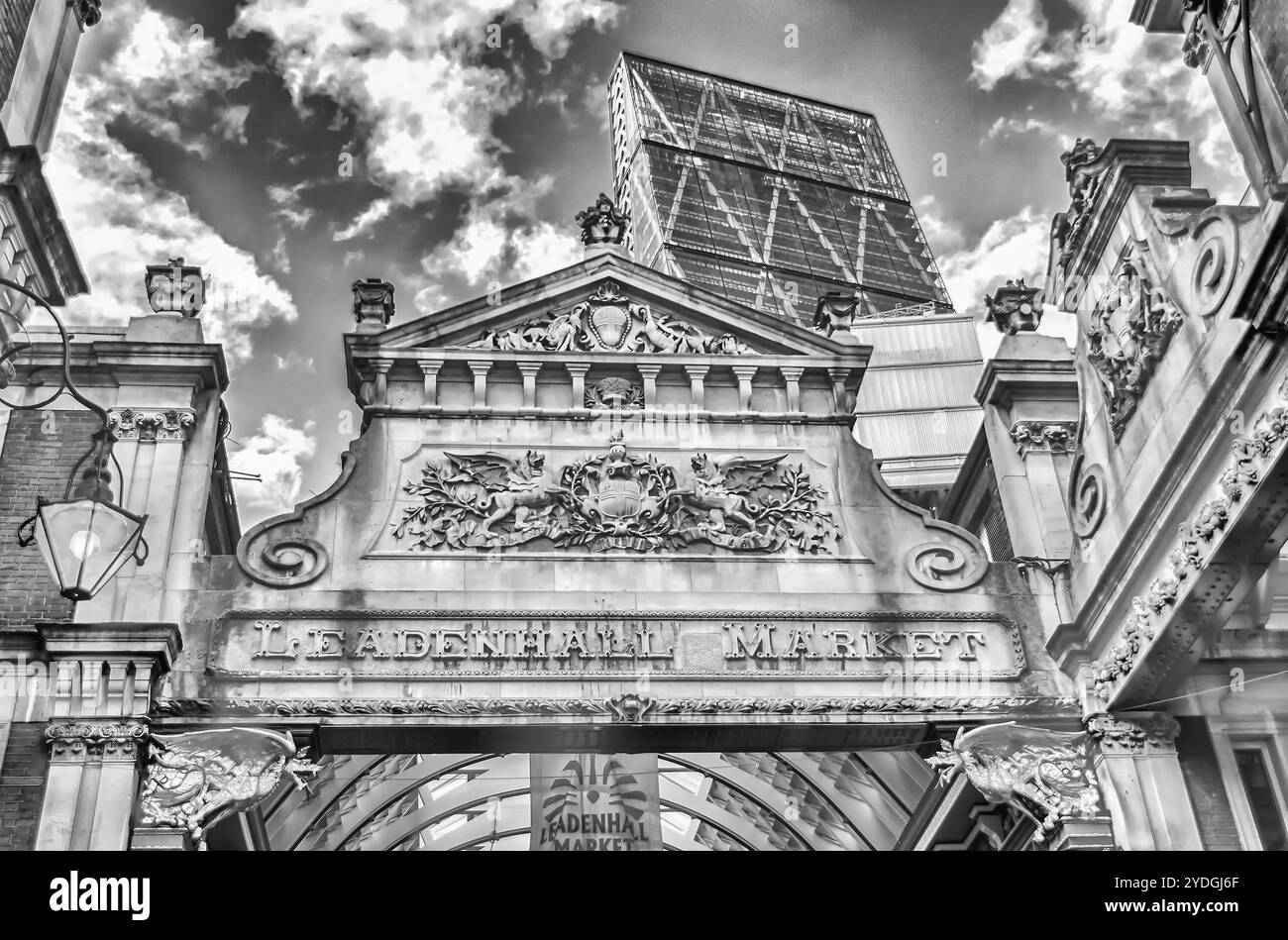 LONDRES - MAI 29 : Leadenhall Market, Gracechurch Street, le 29 mai 2015 à Londres. Leadenhall Market - est l'un des plus anciens marchés de Londres, datant Banque D'Images