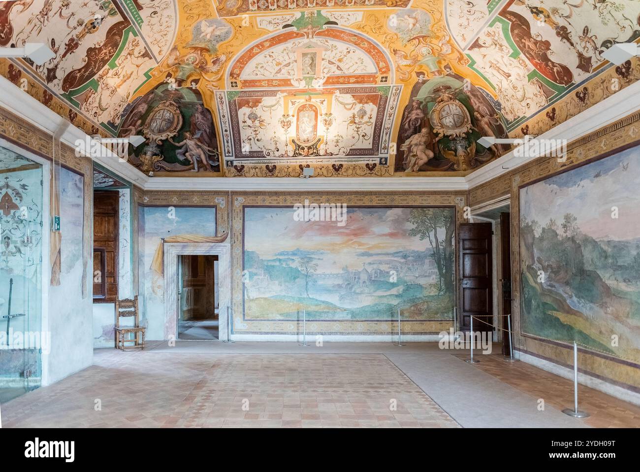 TIVOLI, ITALIE - 25 JUIN 2016 - intérieurs de la Villa D'Este à Tivoli, près de Rome, Italie. Classée au patrimoine mondial de l'UNESCO, elle est célèbre pour sa Terra Banque D'Images