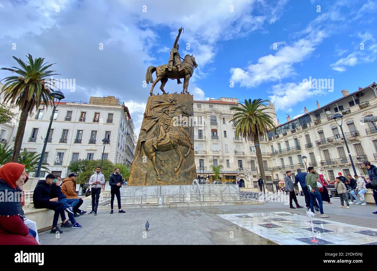 Alger, Algérie - Sep 24, 2016 : Monument ou l'Émir Abdelkader Abdelkader El Djezairi algérien était Sharif religieuse et militaire chef qui a fait mal Banque D'Images