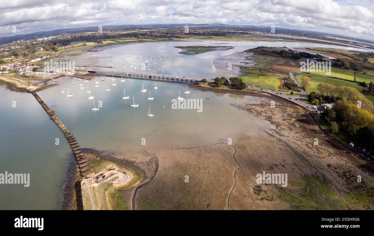 Vue aérienne de Hayling Island dans le Hampshire Banque D'Images