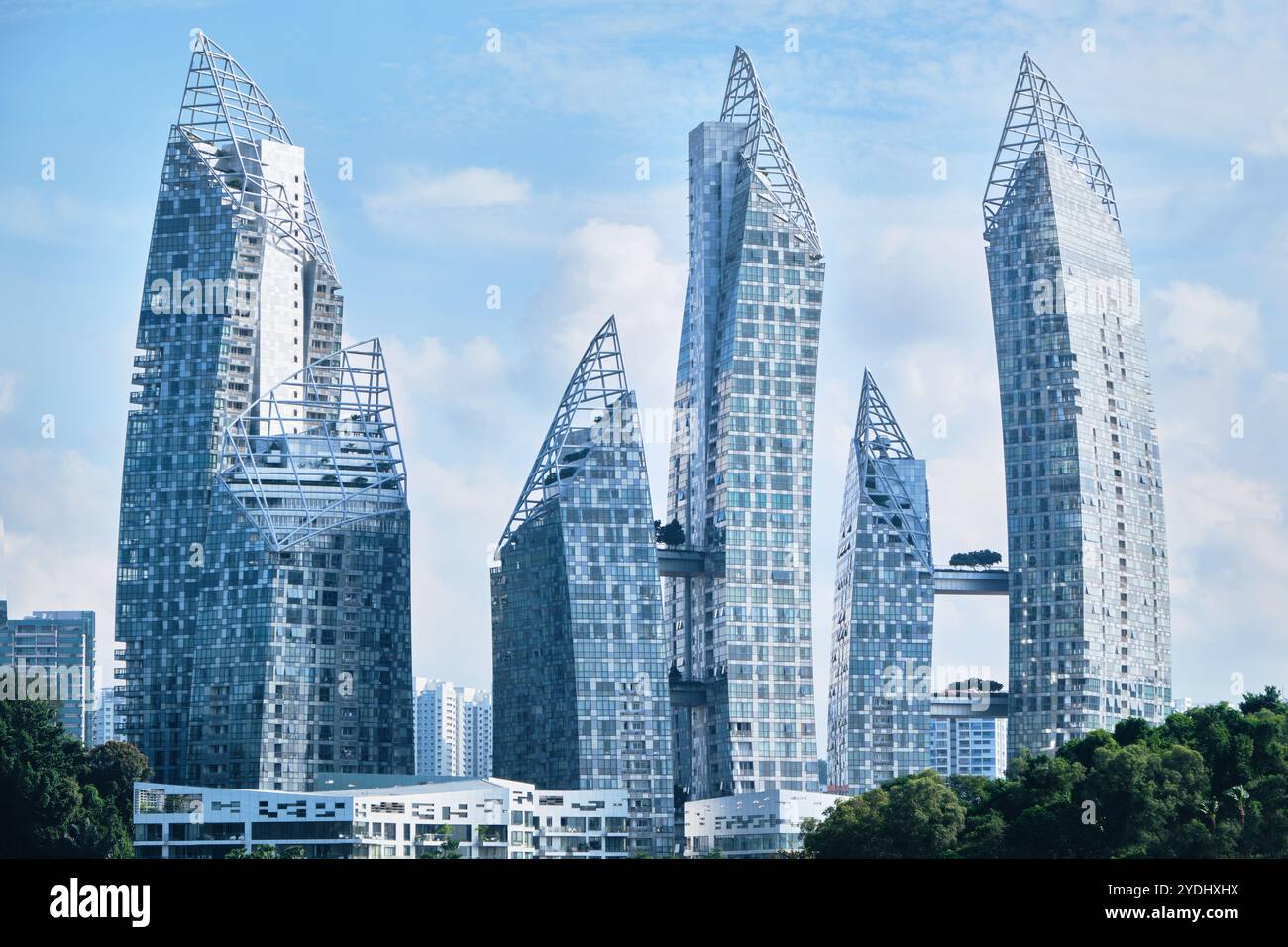 Singapour - 14 août 2024 : Keppel Bay est un complexe résidentiel de luxe en bord de mer conçu par Daniel Libeskind Banque D'Images