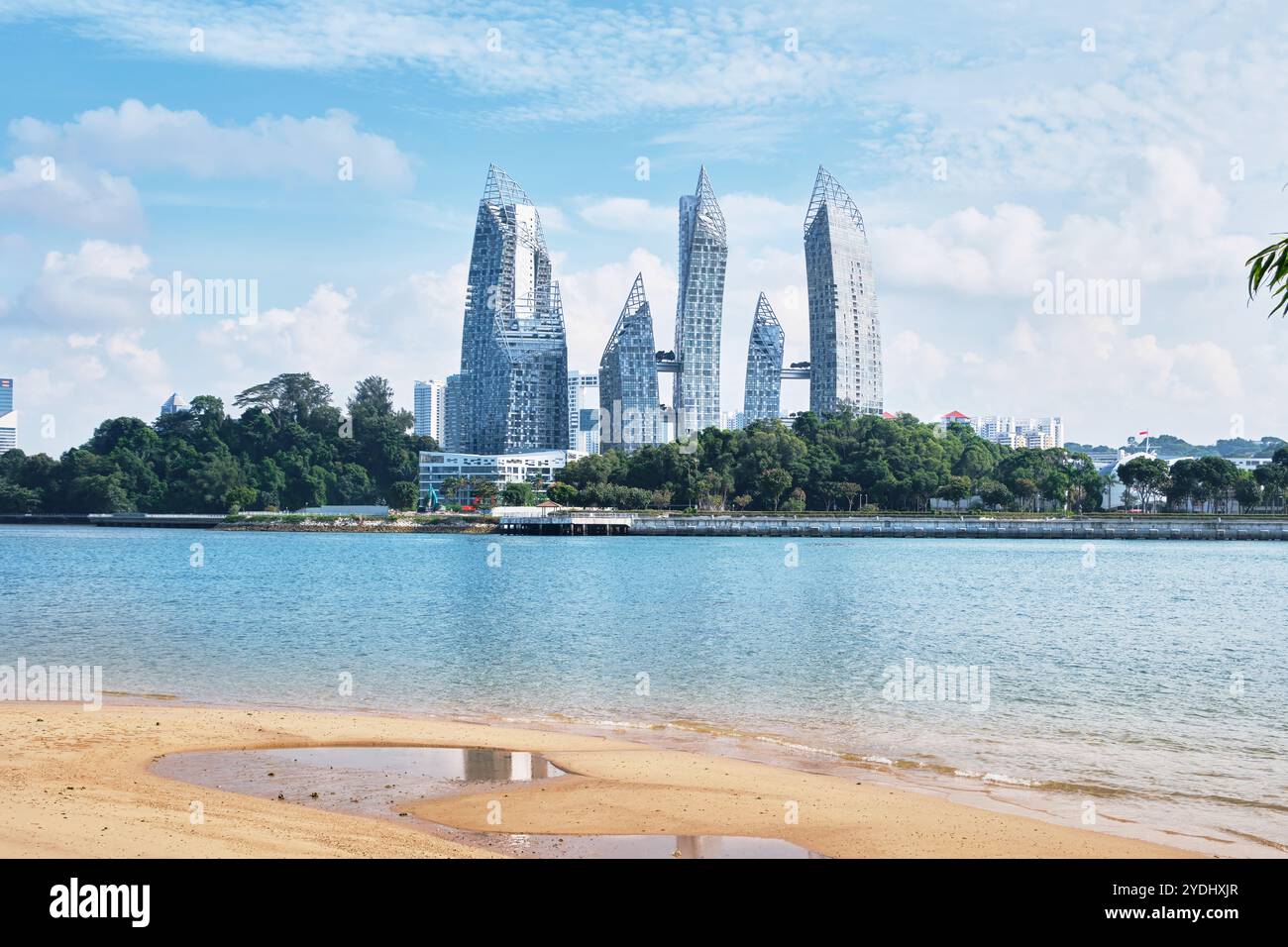 Singapour - 14 août 2024 : Keppel Bay est un complexe résidentiel de luxe en bord de mer conçu par Daniel Libeskind Banque D'Images