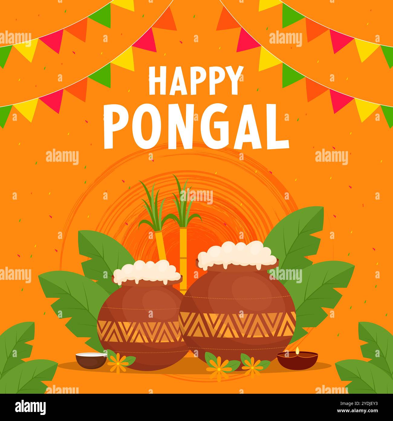 plat heureux pongal inde festival illustration design Illustration de Vecteur