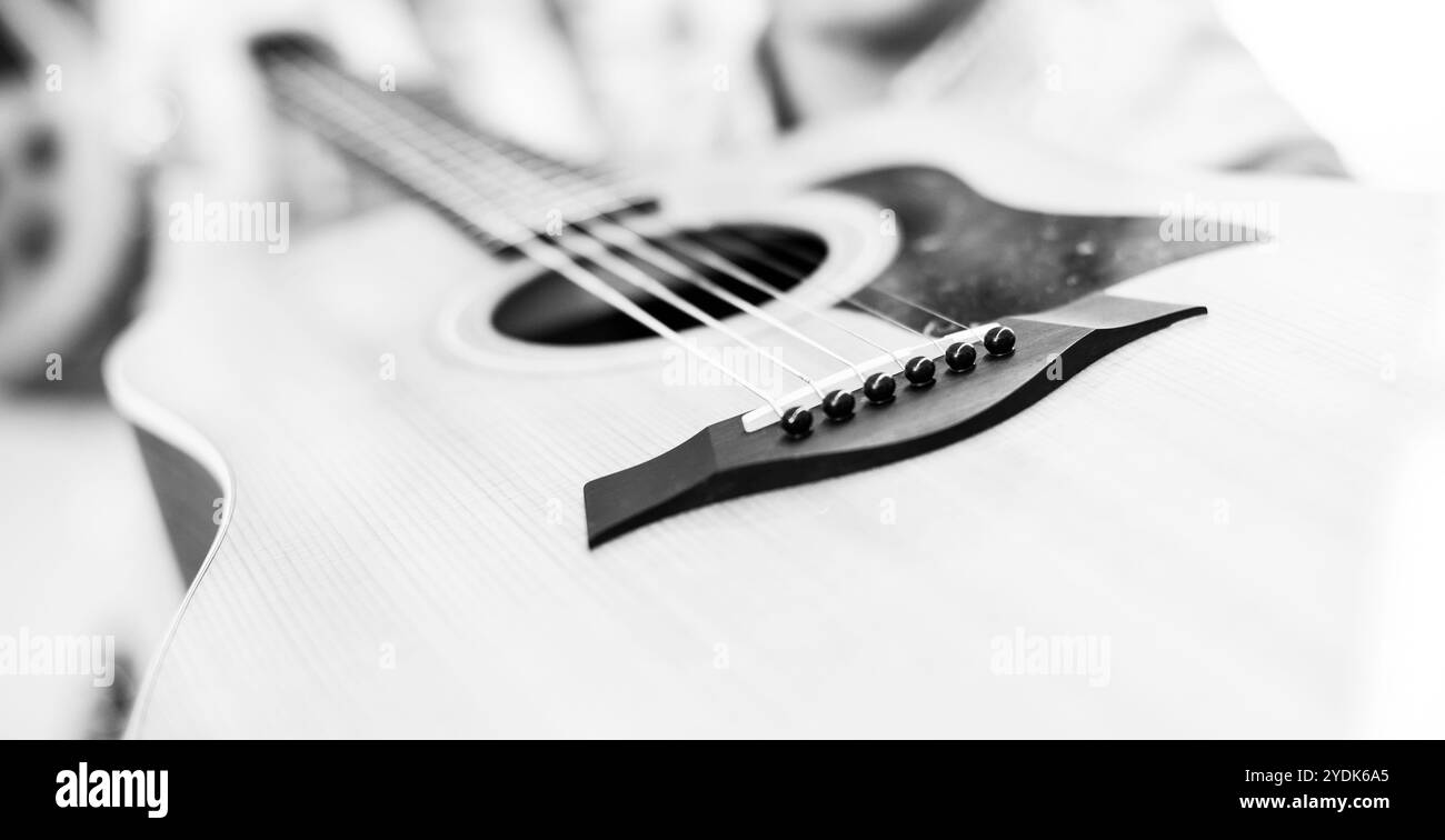 Le bas de la guitare sur la photo Banque D'Images