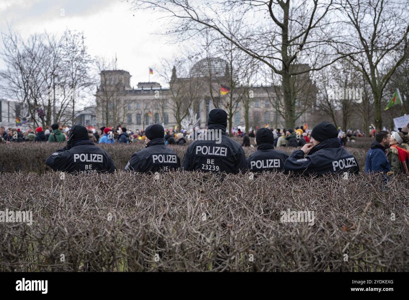 03/02/2024, Berlin, Allemagne, Europe, les policiers de Berlin pendant ...