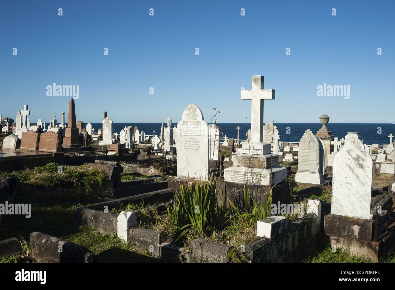 24.09.2019, Sydney, Nouvelle-Galles du Sud, Australie, graves au cimetière de Waverley entre Bronte et Clovelly le long du sentier côtier Bondi to Coogee Walk, O Banque D'Images