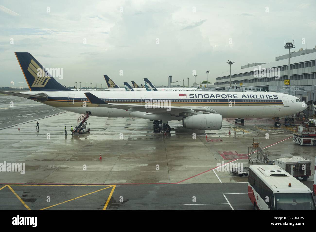 15.11.2019, Singapour, République de Singapour, Asie, Un Airbus A330-300 de Singapore Airlines à l'aéroport de Changi. La compagnie aérienne est membre Banque D'Images