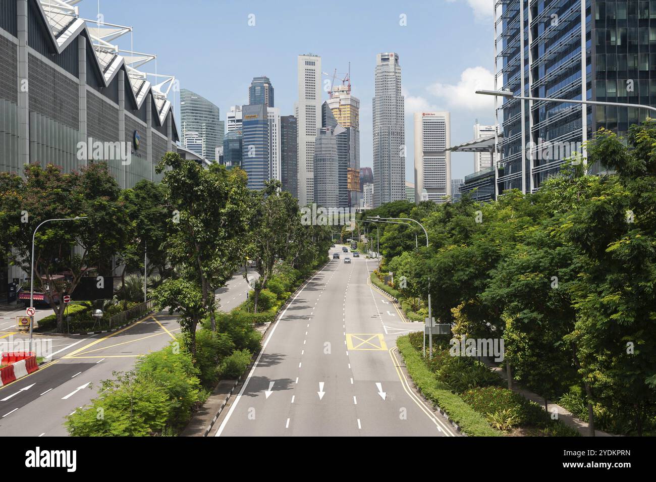 05.05.2020, Singapour, République de Singapour, Asie, rues vides et presque aucun trafic dans le centre-ville pendant le confinement en raison du cris corona Banque D'Images