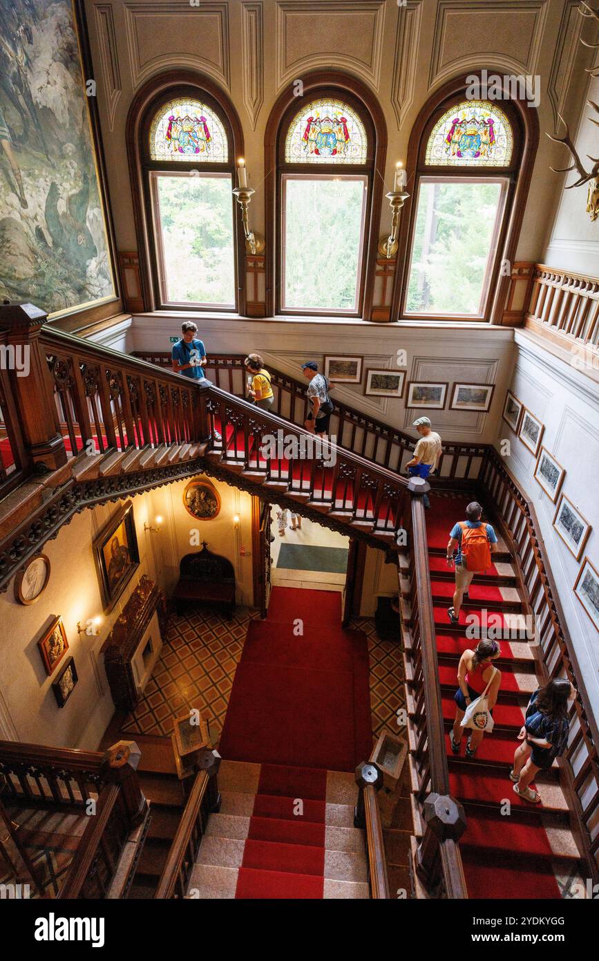 Visiteurs de Betliar Mansion, Slovaquie Banque D'Images