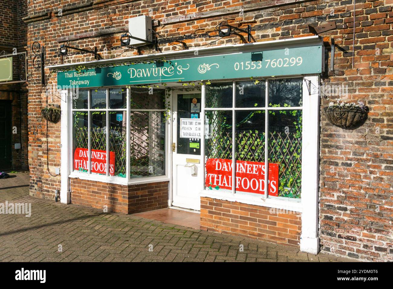 Restaurant thaïlandais Dawinee à King's Lynn, Norfolk. Banque D'Images