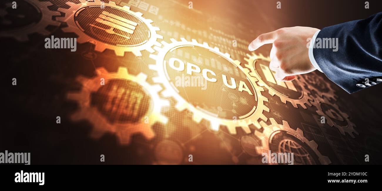 Communications sur plate-forme ouverte. Concept d'interface d'automatisation OPC. Banque D'Images